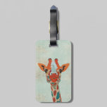 Amber Peeking Giraffe  Luggage Tag luggage tags