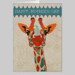 Amber Peeking Giraffe  Mother's Day Card II cards