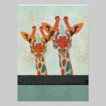 Amber Peeking Giraffes  Wedding Invitation invitations