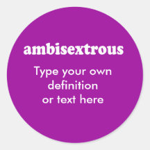AMBISEXTROUS AUTOCOLLANT