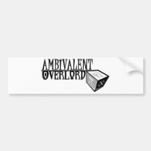 Ambivalent Overlord logo Bumper Stickers