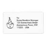 Ambivalent Party Bear - fun unique drawing art Shipping Label