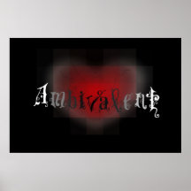 Ambivalent Pixel Logo Poster