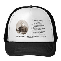 Ambrose Bierce Conservative The Devil's Dictionary Mesh Hat