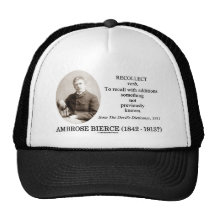 Ambrose Bierce Recollect The Devil's Dictionary Mesh Hats