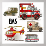 Ambulance EMS Vehicles Poster