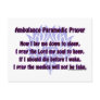 Ambulance Paramedic Prayer Post Card