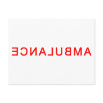 Ambulance Text Backwards Post Cards