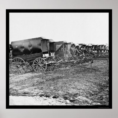 Ambulance Wagons and Drivers 1863 Posters by lc_civilwar