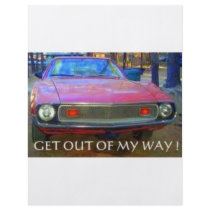 AMC 1974 AMX MUSCLE CARS PERSONALIZED FLYER