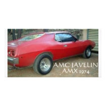 AMC JAVELIN AMX 1974 PHOTO CARD