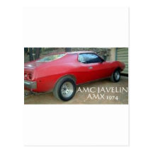 AMC JAVELIN AMX 1974 POST CARD