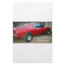 AMC JAVELIN AMX 1974 PERSONALIZED STATIONERY