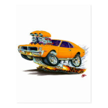 AMC Javelin Orange Car Postcards
