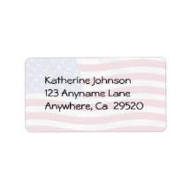 Ameican Flag  Address Labels