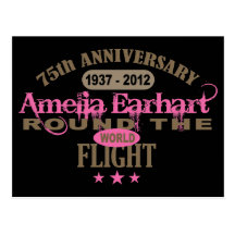 Amelia Earhart 75 Year Anniversary Post Cards