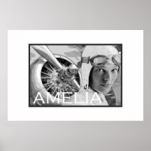 Amelia Earhart and her Electra Propeller Print