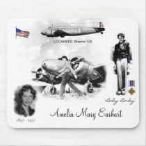 Amelia Earhart - Aviator-Pilot Mouse Pads