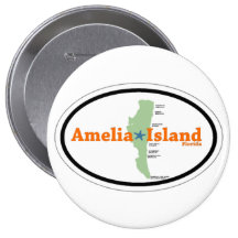 Amelia Island. Pinback Buttons