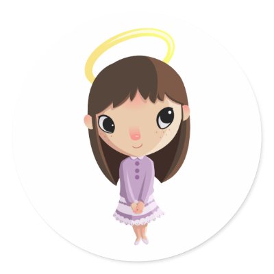 Amelia the Angel Sticker by ButtermilkBiscuits