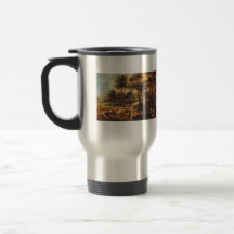 Aménagez en parc avec des vaches et des chasseurs  tasse
