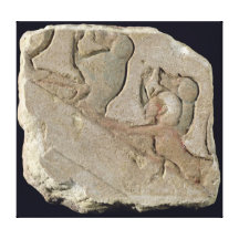 Amenophis IV  with baboons, New Kingdom Canvas Print