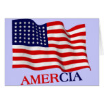 AMER CIA flag design (America) Card