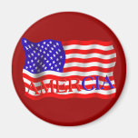 AMER CIA flag design (America) Magnets