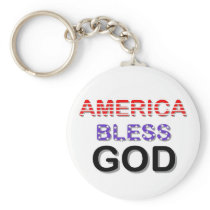 America Bless God Keychain