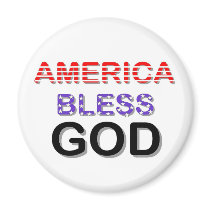 America Bless God Fridge Magnet