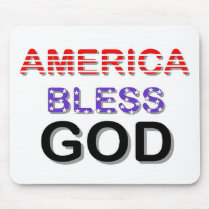 America Bless God Mouse Mats
