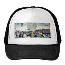 America by Utagawa, Yoshitora, Ukiyoe Mesh Hat