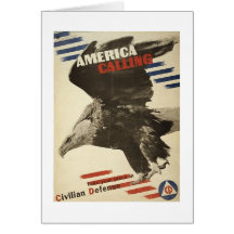 America Calling Greeting Card