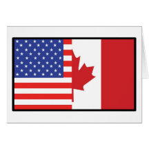 America Canada Greeting Card