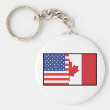 America Canada Keychains