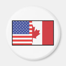 America Canada Magnets