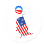 America Hanging By A Thread Sticker