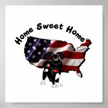 America: Home Sweet Home - USA Silhouette Posters