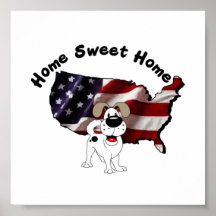 America: Home Sweet Home - USA Silhouette Posters