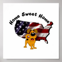 America: Home Sweet Home - USA Silhouette Posters
