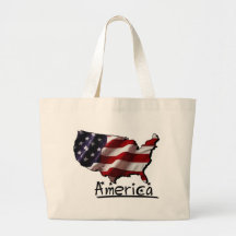 America -- Land that I Love Canvas Bag