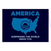America Obama Greeting Card
