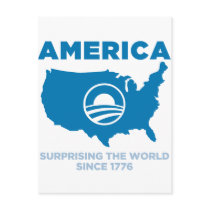 America Obama Postcard