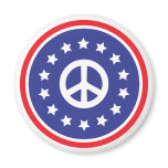 America Red, White, Blue Peace Sign