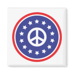 America Red, White, Blue Peace Sign