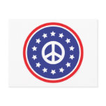 America Red, White, Blue Peace Sign