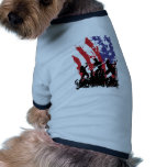 America Rocks - emo rock punk band usa flag Doggie Tee Shirt