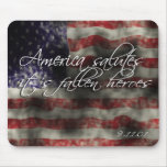 America Salutes it's fallen Heroes 9/11 memorial   mousepads