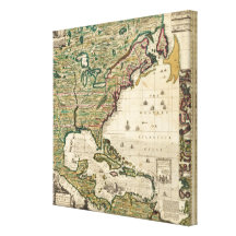 America Septentrionalis Stretched Canvas Print