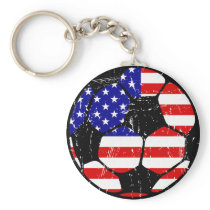 America Soccer Ball Keychain